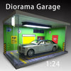 1 18 Garage Diecast Display Cabinet For Model Cars Minicar Vehicles Pcv Parking Lot HD Acrylic With Light MODEL TOY CAR