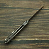 LEMIFSHE New Brown Mini FSD Real Titanium Alloy Handle 154CM Steel Outdoor Camping Survival Pocket EDC Tool Folding Knife