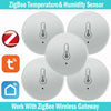 Tuya Zigbee Temperature And Humidity Sensor Voice Control Intelligent Home Hygrometer Monitoring need tuya Gateway no battery