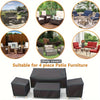 4pcs/Set Patio Furniture Covers, Windproof Coffee Table Cover Drawstring Design, Suitable for Patio, Balcony and Patio Furniture