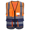 AYKRM High Visibility Reflective Vest  Safety Zip Pocket Hi Viz Security Waistcoats Multi Customized Logo Construction