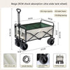 Collapsible Wagon Cart with Wheels Foldable - Folding Utility Wagons Carts Wagons for Grocery Sports Garden Shopping Camping