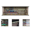 G FANS 1:64 Car Garage Models Shop Parking Building Led Diorama Building Scene Model with Lights Car Garage Diorama Scene Model