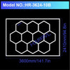 Garage Lights Hexagon Lamp 110-240V LED Tube Honeycomb Barbershop Ceiling Lighting For Workshop 4S Car Show Auto Body Repair Gym