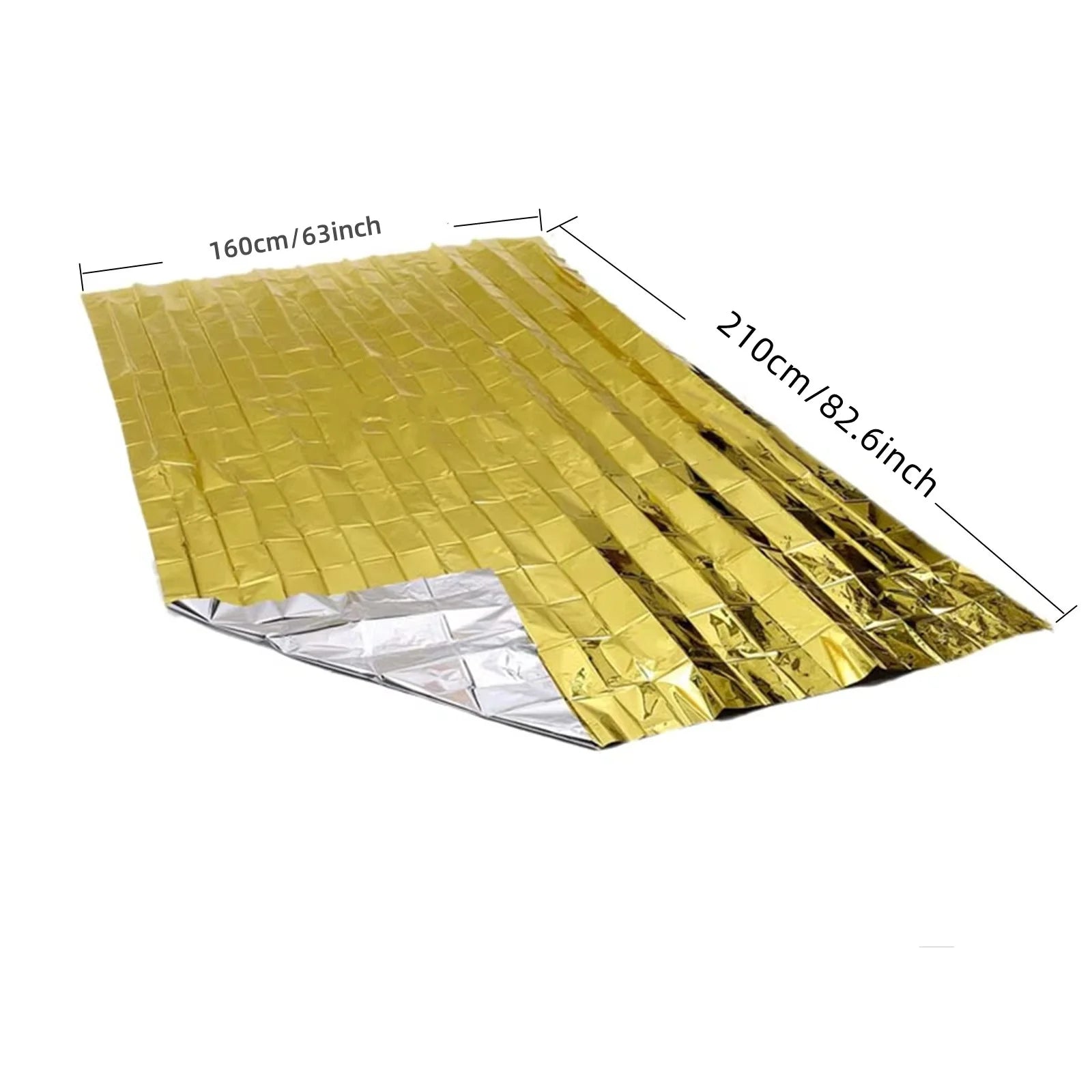 Emergency Blanket 160*210cm Waterproof Keep Warm Blanket Camping Survival Tool Life Saving First Aid Insulation Tools  Gold