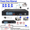 Overscam TUYA SMART LIFE 4K 8MP 8CH POE NVR CCTV Security System Human Detection Network Surveillance Cameras Video Recorder NVR