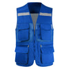 Men's Summer Mesh Vest Photography Work Multi-Pockets Outdoors Journalist's Vest Sleeveless Jackets