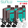 SUNLU 5KG Standard Resin 405nm LCD Printer Photon Curing Good Precision Smooth Surface Low Odor Model Garage Kit Printing