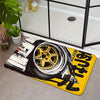 Racing Car Doormat Floor Mat with Bold 'RACING' Text BEntryway Kitchen Garage Living Room Mat Gift Car Enthusiasts Home Decor