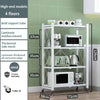 Foldable Display Stand Shelves Organizer Wide Folding Metal Shelf with Caster Wheels Kitchen Garage Units Storage Rack Holder