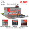 GFans 1/64 Car Garage Diorama Model Storage Display Box Small Garage Scene Acrylic Car Showroom Parking Lot Kids Xmas Gift Toys