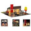 GFans 1/64 Car Garage Diorama Model Storage Display Box Small Garage Scene Acrylic Car Showroom Parking Lot Kids Xmas Gift Toys