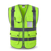 Workwear vest logo printing working waistcoats with pockets and Zipper Customized Company Logo Printing