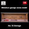 Diorama 1/43 Garage Model LED Lights Parking Lot Scene Display Case Model