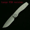 LEMIFSHE New Brown Mini FSD Real Titanium Alloy Handle 154CM Steel Outdoor Camping Survival Pocket EDC Tool Folding Knife