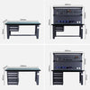 Workshop Bench With Drawer Metal Heavy Duty Workbench Table Garage Tool Storage Work Bench