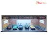 1/64 Garage Scene Model with Light Assembled Parking Lot Diorama Parking Place for Miniatures Cars Display