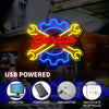 Garage Neon Sign Wrench Shaped LED Neon Light Car For Man Cave Tool Room Workshop Gaming Room Party Decor Personalized Gift