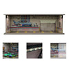 GFans 1/64 Car Garage Diorama Model Storage Display Box Small Garage Scene Acrylic Car Showroom Parking Lot Kids Xmas Gift Toys