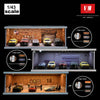 Diorama 1/43 Garage Model LED Lights Parking Lot Scene Display Case Model