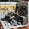 1:64 Motorcycle Painting Lift Maintenance Garage Model Modification  Car Repair Accessories Tool Wall Hole Plate Model Scene