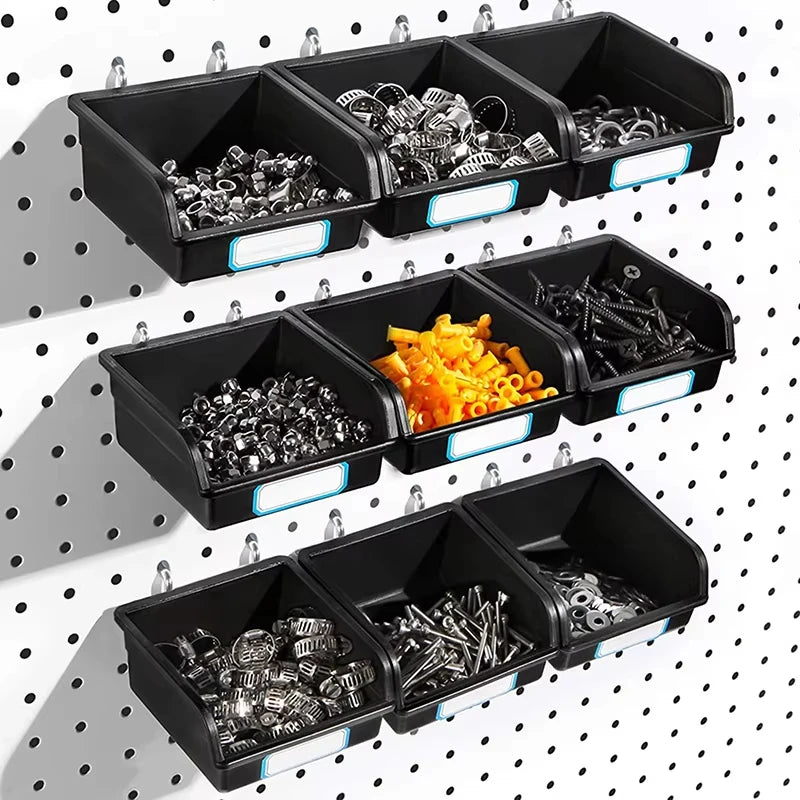 1 set of pegboard with hooks, workshop clamp board hooks, garage organization tool