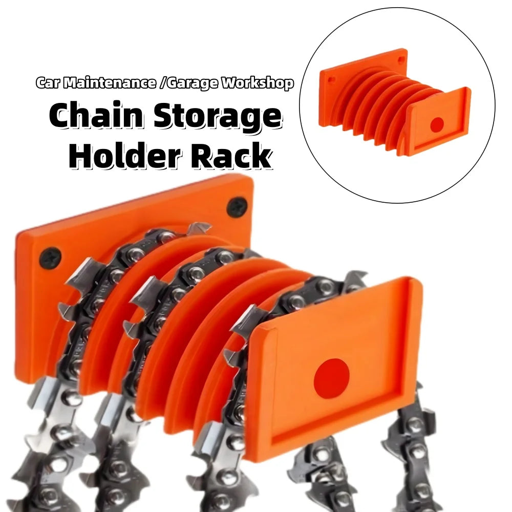 1PCS Chain Saw Chain Storage Rack With Screw Holes Wall Mounted Car Repair Tool Storage Holders Racks For Garage Workshop