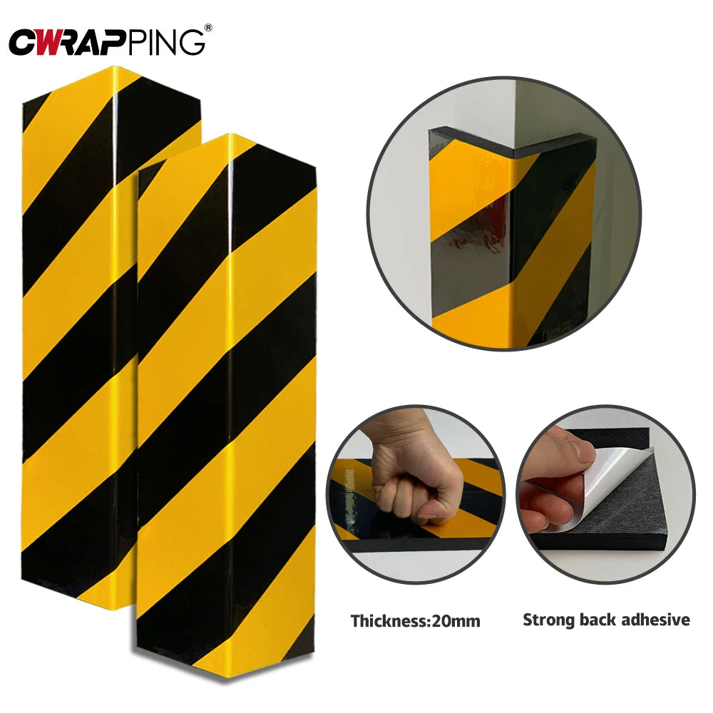 Garage Foam Protector for Parking Wall Columns Corners Adhesive Warning Sign Anti-Scratch Door Bumper Protection Car Accessories