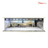 1/64 Garage Scene Model with Light Assembled Parking Lot Diorama Parking Place for Miniatures Cars Display