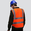 Workwear vest logo printing working waistcoats with pockets and Zipper Customized Company Logo Printing