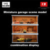 Diorama 1/43 Garage Model LED Lights Parking Lot Scene Display Case Model