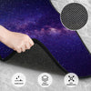 Galaxy Car Floor Mats 4 Pcs Universal Front and Rear Foot Mats with Non-Slip Rubber Backing Auto Accessories Decor All Weather
