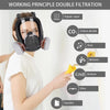 27 in 1 full face mask, reusable, wide field of vision, widely used in paint and welding woodworking 6800 respirator