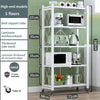 Foldable Display Stand Shelves Organizer Wide Folding Metal Shelf with Caster Wheels Kitchen Garage Units Storage Rack Holder