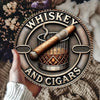 Garage Decor，Whiskey And Cigar Wall Decor, Fun Wall Decor Wall Decor Street Yard Home  Club Farm Garden Wall Art