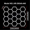Garage Lights Hexagon Lamp 110-240V LED Tube Honeycomb Barbershop Ceiling Lighting For Workshop 4S Car Show Auto Body Repair Gym