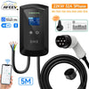 AFEEV 22KW 32A 3Phase EV Charging Station Type2 IEC62196-2 Electric Car Charger 7.6/11KW EVSE Wallbox WIFI Bluetooth APP Control