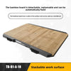 Toughbuilt stackable workbench with scale box cover detachable
