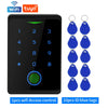 Tuya NFC Bluetooth Backlit Touch Keypad Access Control IP65 Waterproof RFID 13.56MHz Biometric Fingerprint Door Opener Keyboard