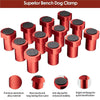 ABKJ-Workbench Dogs In 12 Pack, 3/4" Aluminum Alloy Bench Dog Clamp Featuring Non-Slip Pads For Woodworking, DIY Projects