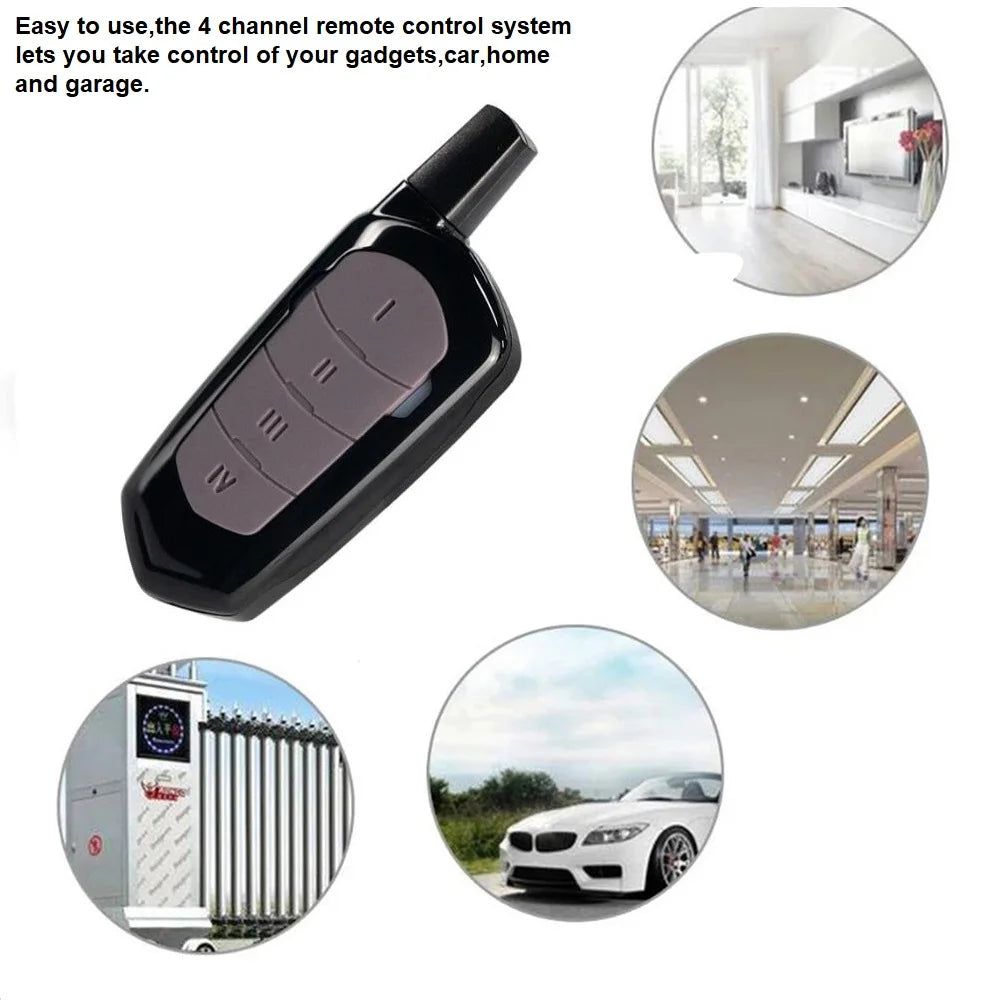 433MHz Garage Remote Duplicator - Universal for Electric/Roller/Garage Doors, Compatible with Rolling & Fixed Codes