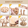 Goture Durable Double Layer Wooden Fishing Rod Holder 12 Rod Storage Capacity for Garage Fishing Rod Display Stand Fixed Frame
