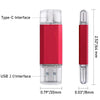 BINFUL 2NI1 TYPE-C USB 2.0 Flash Drive 2TB 1TB 512GB High speed Pen drive with key chain Memory stick Creative Business gift U d