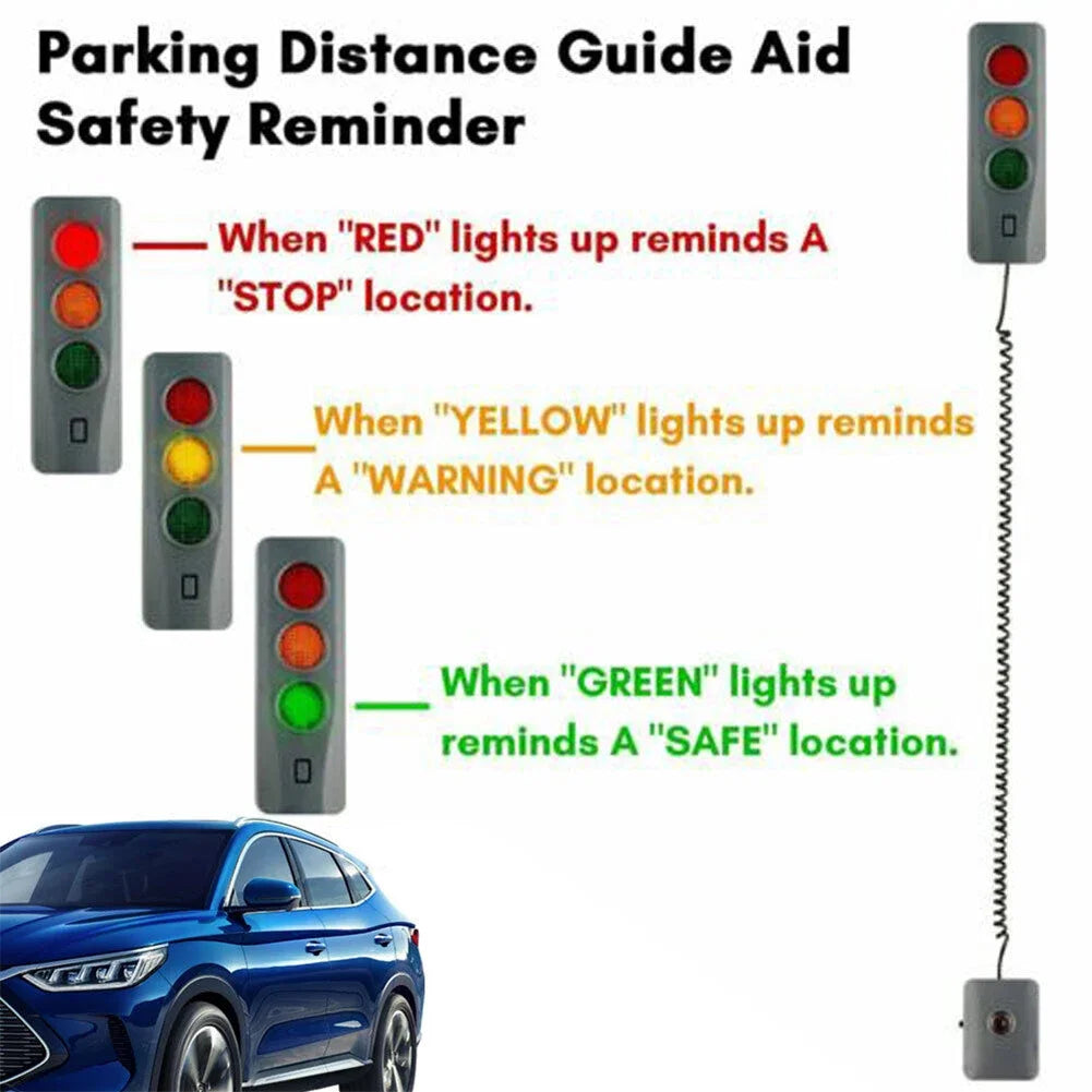 Garage Safe Light Anti Collision Auto Parking System with Three Colors Light Distance Stop Aid Adjustable Battery Operated