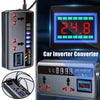 Portable Car Inverter Converter Fast Charging Ports Automotive Charger 12V/24V To 220V Inverter 3 USB Ports Vehicle Accessories