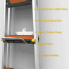AT43-Ladder Rack Hanger, Ladder Storage Hook Wall Mount Multi-Purpose Garage Utility Rack Heavy Duty