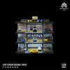 MoreArt 1:64 Four-Storey Steel Frame Style Garage Lighting Diorama ,Car Parking Lot Display&Collection&Gift