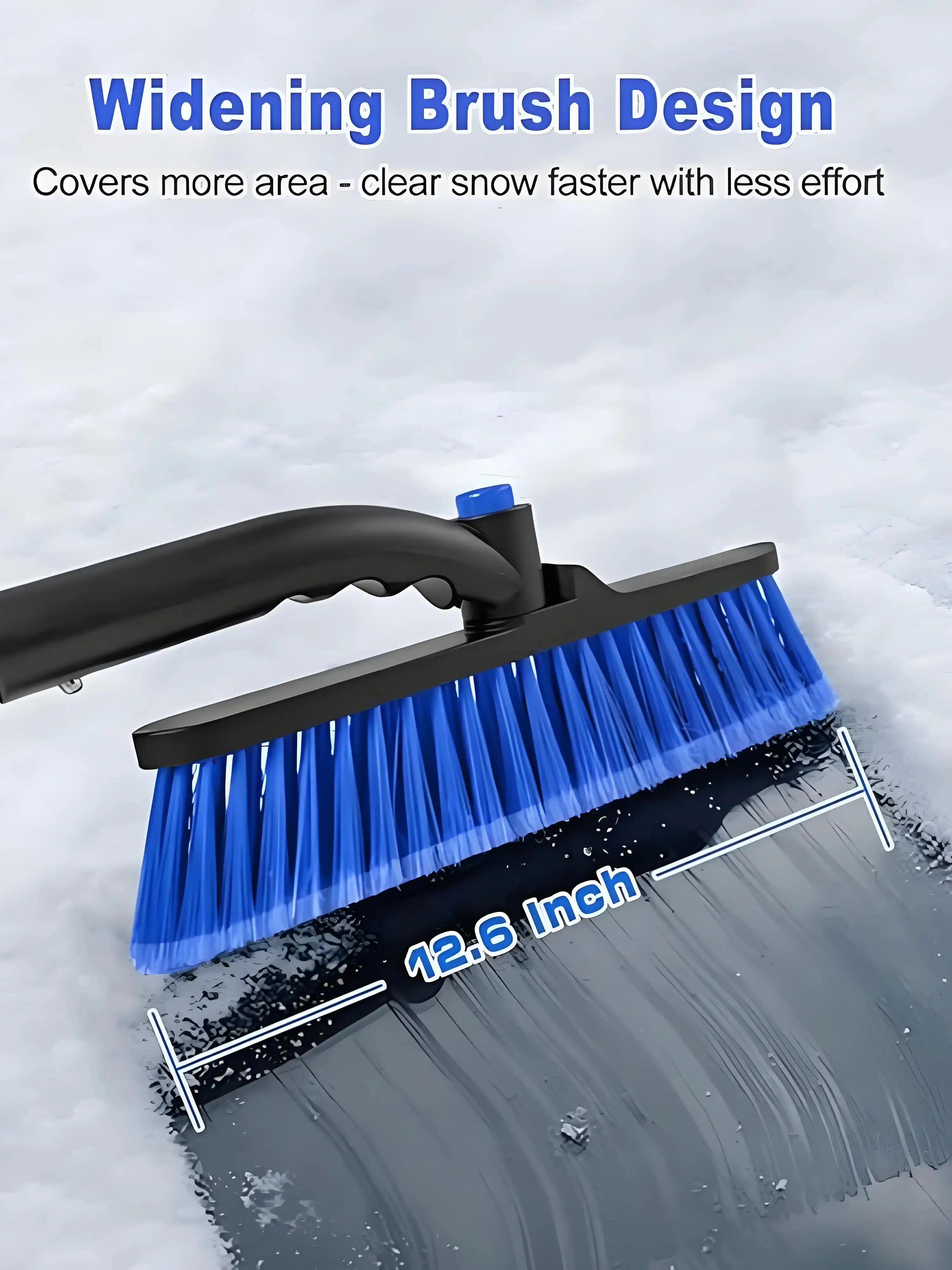 Ice Scraper and Brush for Car, Snow Brush and Ice Scraper with Foam Grip, Detachable Snow Scraper for SUV Truck Jeep Vehicle