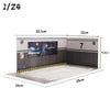 1:32 1:24 Diorama Garage for Diecast Model Car Toy Display Case PVC Parking Lot Model Simulation Miniature Parking Space Scene