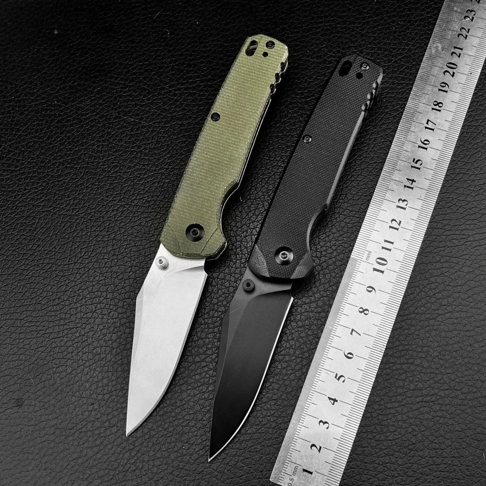 New High Quality 6106 Folding Belt Knife 8Cr13Mov Blade G10 Handle Jungle Hiking Fishing Knife Carrying Outdoor Camping Knife